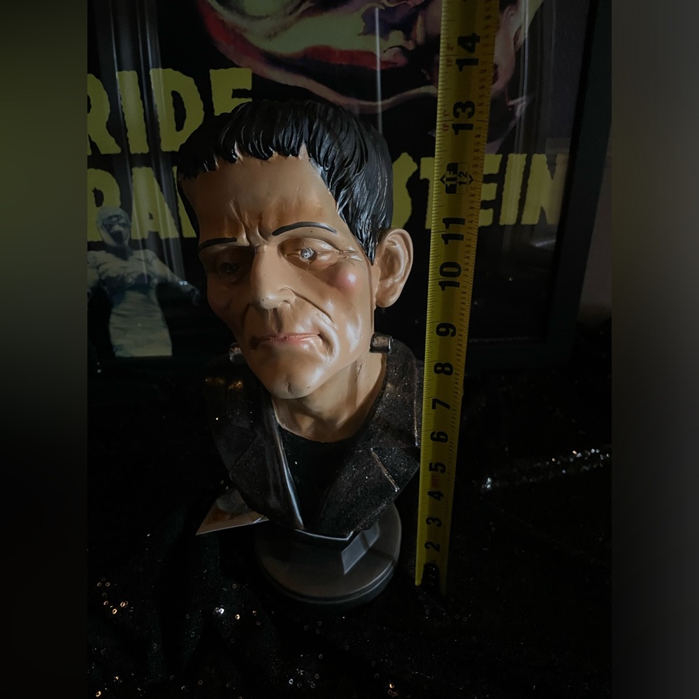 NWT LED Frankenstein Bust Halloween Figure - Picture 10 of 11